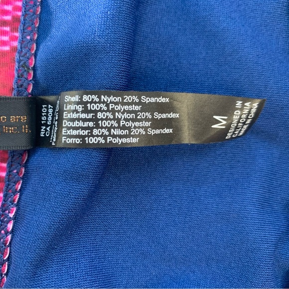 Skechers Women’s Flamin Hot Hipster Bikini Bottom Swimwear Blue Zigzag Medium - Picture 13 of 16